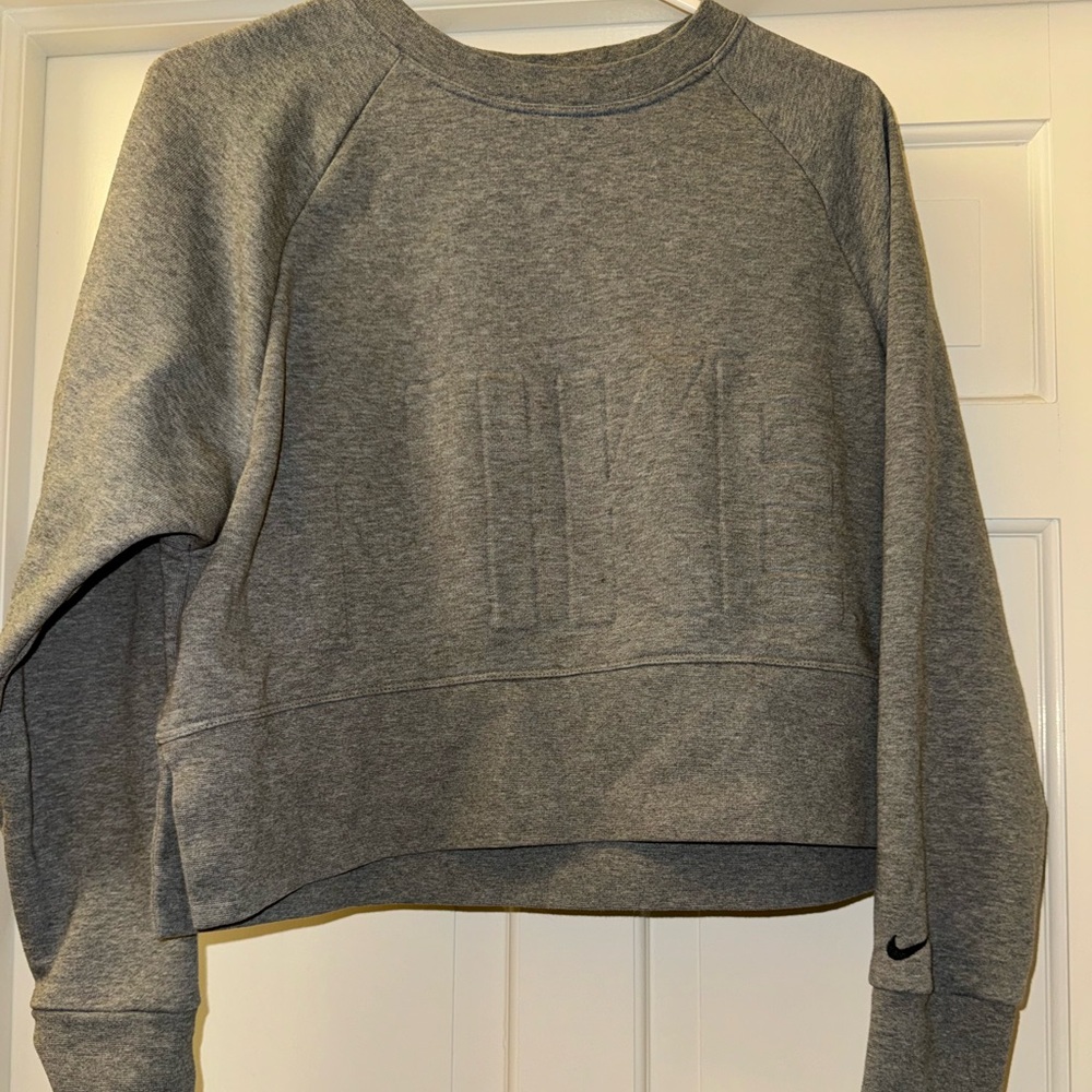 Nike cropped crewneck, size xs, grey